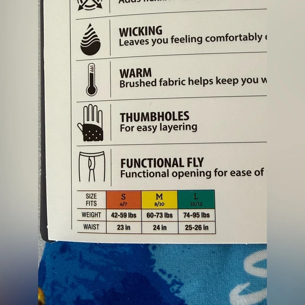 Cuddl Duds Climate Right Warm Underwear Sonic Hedgehog
